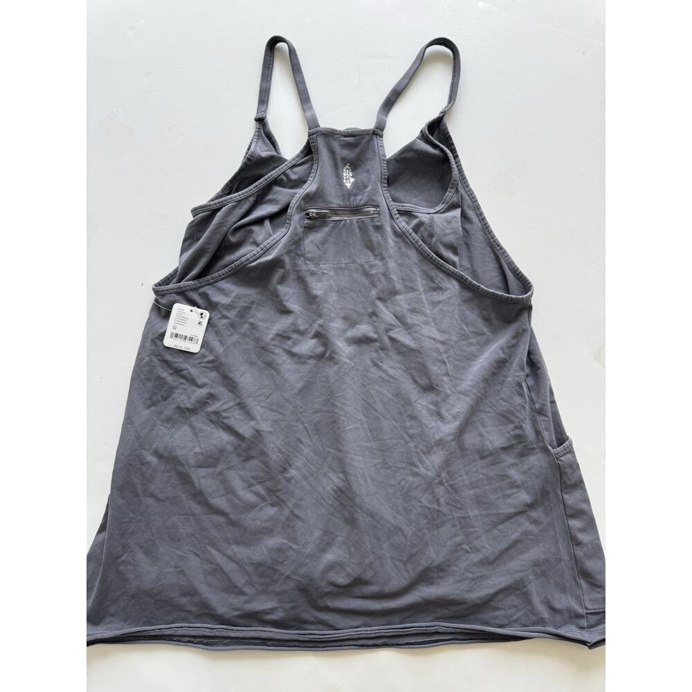 Free People FP Movement Hot Shot Mini Dress With Shorts Washed Indigo Sz Medium0 - Picture 4 of 5